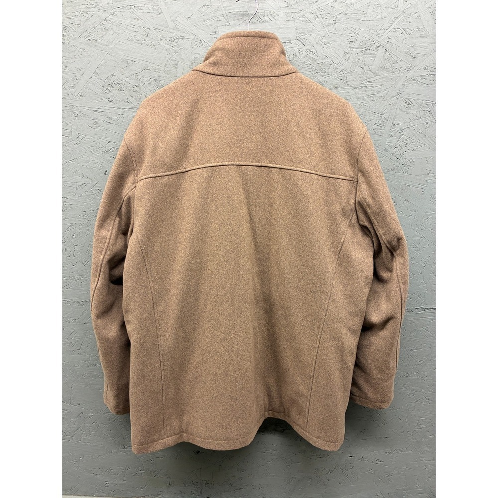 Johnston & Murphy Wool Blend Car Coat Mens XL Tan Camel Business Casual Winter - Picture 10 of 10